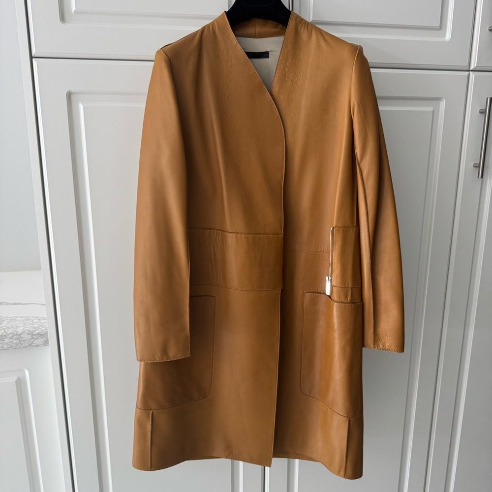 THE ROW LEATHER COAT - Picture 2 of 16